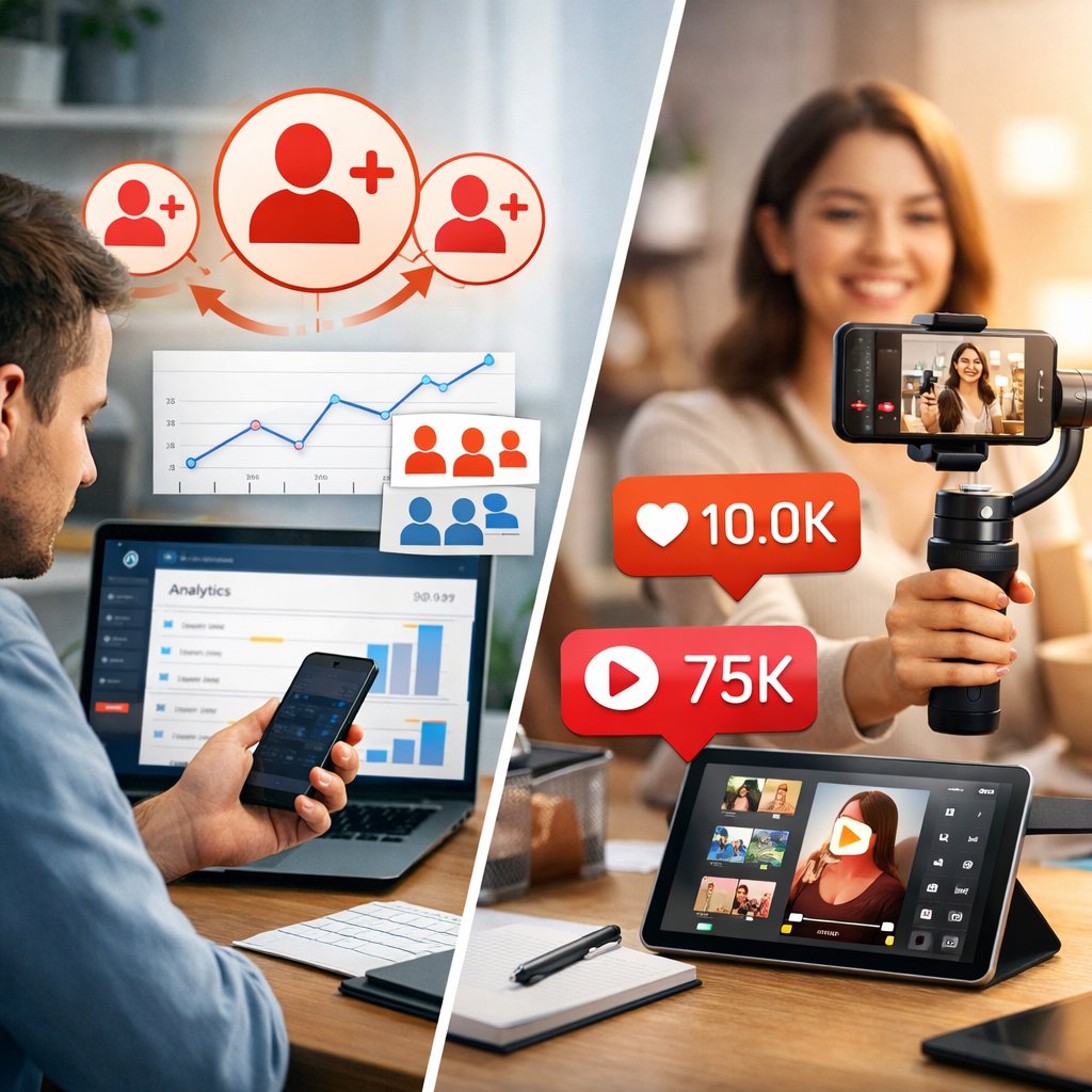 Comparatif visuel entre abonnés, likes et vues Reels sur Instagram