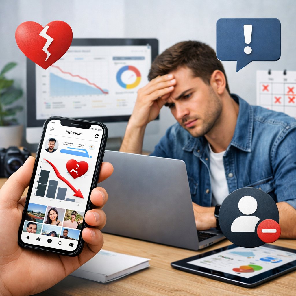 Illustrazione di una strategia per evitare errori nella crescita di un account Instagram