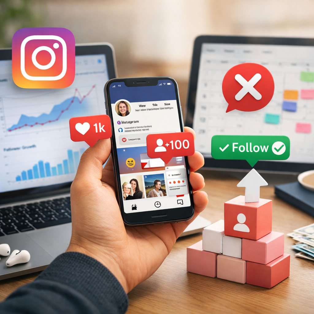 Créateur analysant les erreurs à éviter pour faire grandir un compte Instagram
