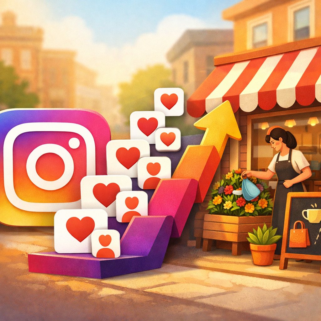 Guía visual sobre crecimiento en Instagram para negocios locales