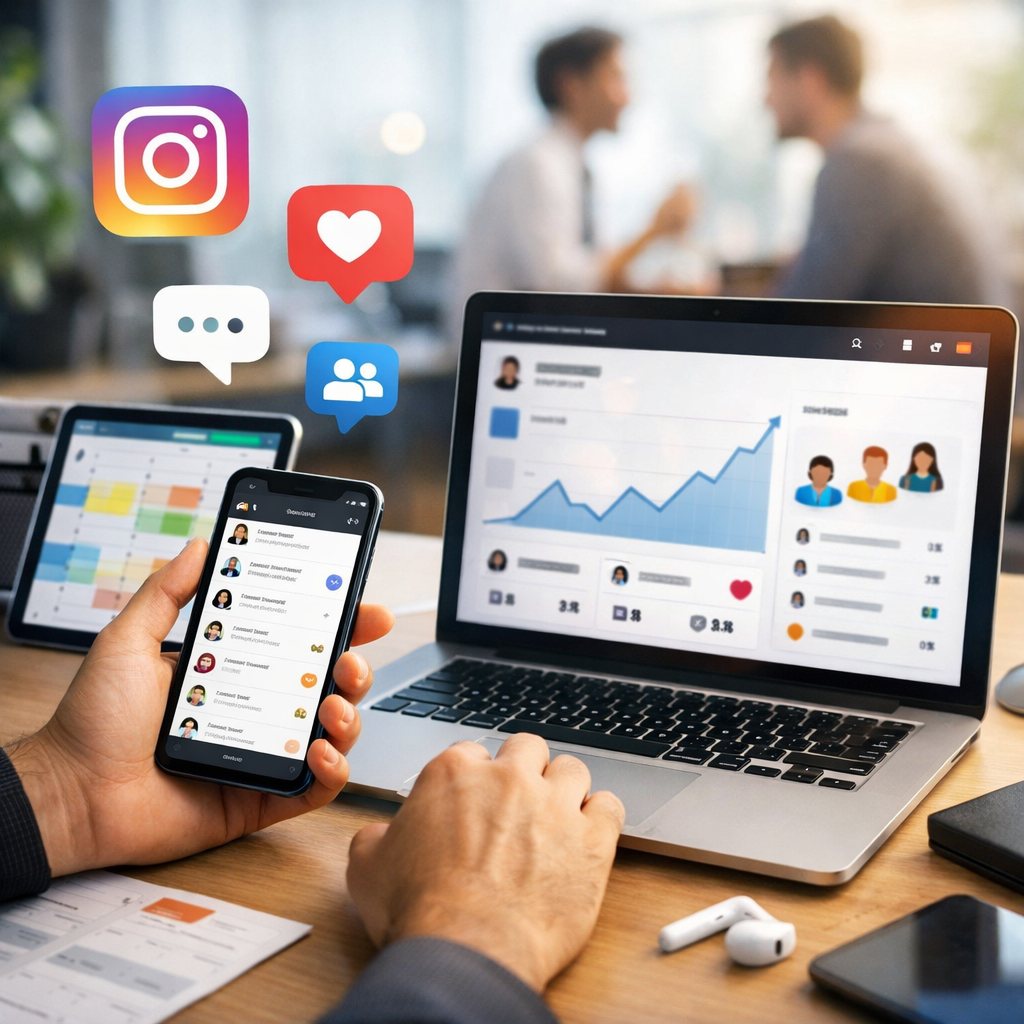Creator che gestisce un canale Instagram con una community di membri e contenuti esclusivi
